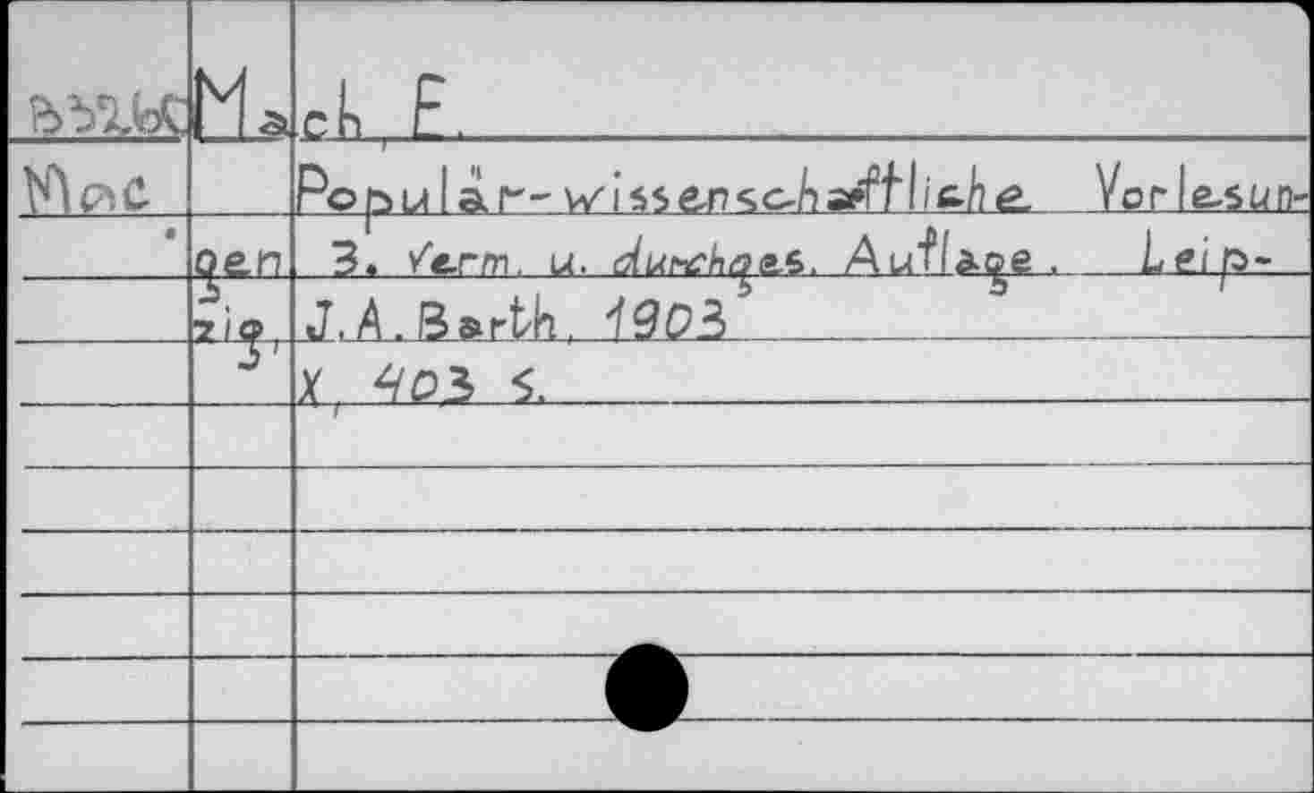 ﻿		ek E.
		Popu lar~ wiss&nsc-Ayff lie-lie. Vor le-sun-
•		3, /лгт. u,	Au~f 1 »qe .	Lei p~
	71 Q	J.A.ßsrth, ^90^	. 3 _	'
		X ^03 6,
		
		
		
		
		
		